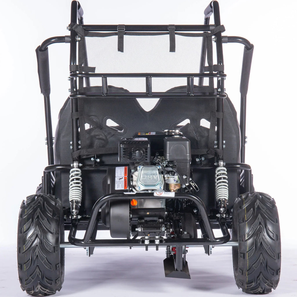 2026 NewMotoTec Mud XL 212cc 2 Seat Go Kart Full Suspension Blue