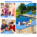 2026 NewGoplus 6" x3" Portable Tennis Ping Pong Folding Table w/Accessories Indoor Outdoor Game