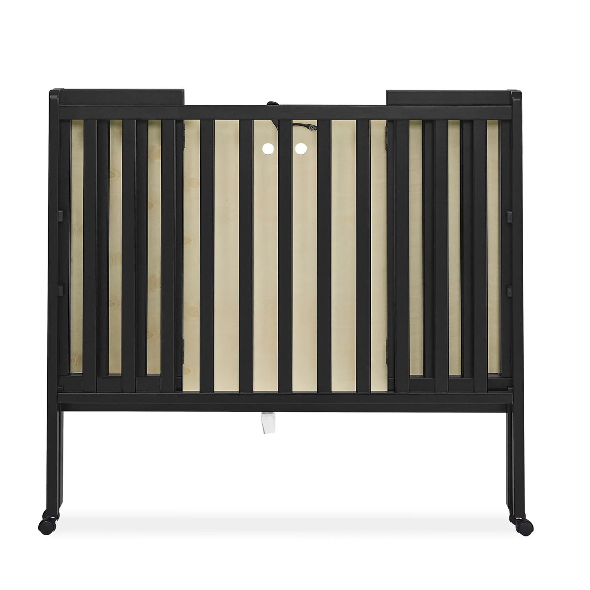 2026 NewDelta Children Lee Portable Folding Mini Crib with 1.5-Inch Mattress - Greenguard Gold Certified, Bianca White