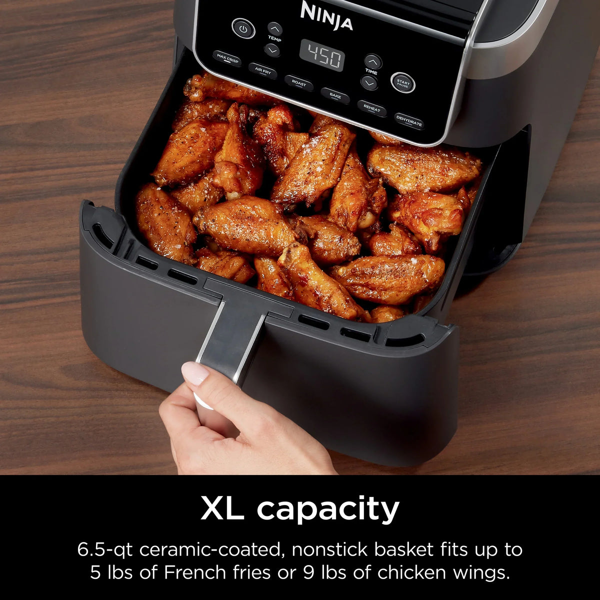 2026 NewNinja Air Fryer Pro XL 6-in-1 with 6.5 QT Capacity, Max Crisp, Air Fry, Air Roast, Bake, Reheat, Dehydrate