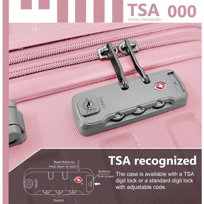 2026 NewLuggage Sets 6 Piece with Duffel Bags, Hardside Expandable Suitcases with Spinner Wheels TSA Lock, Cream