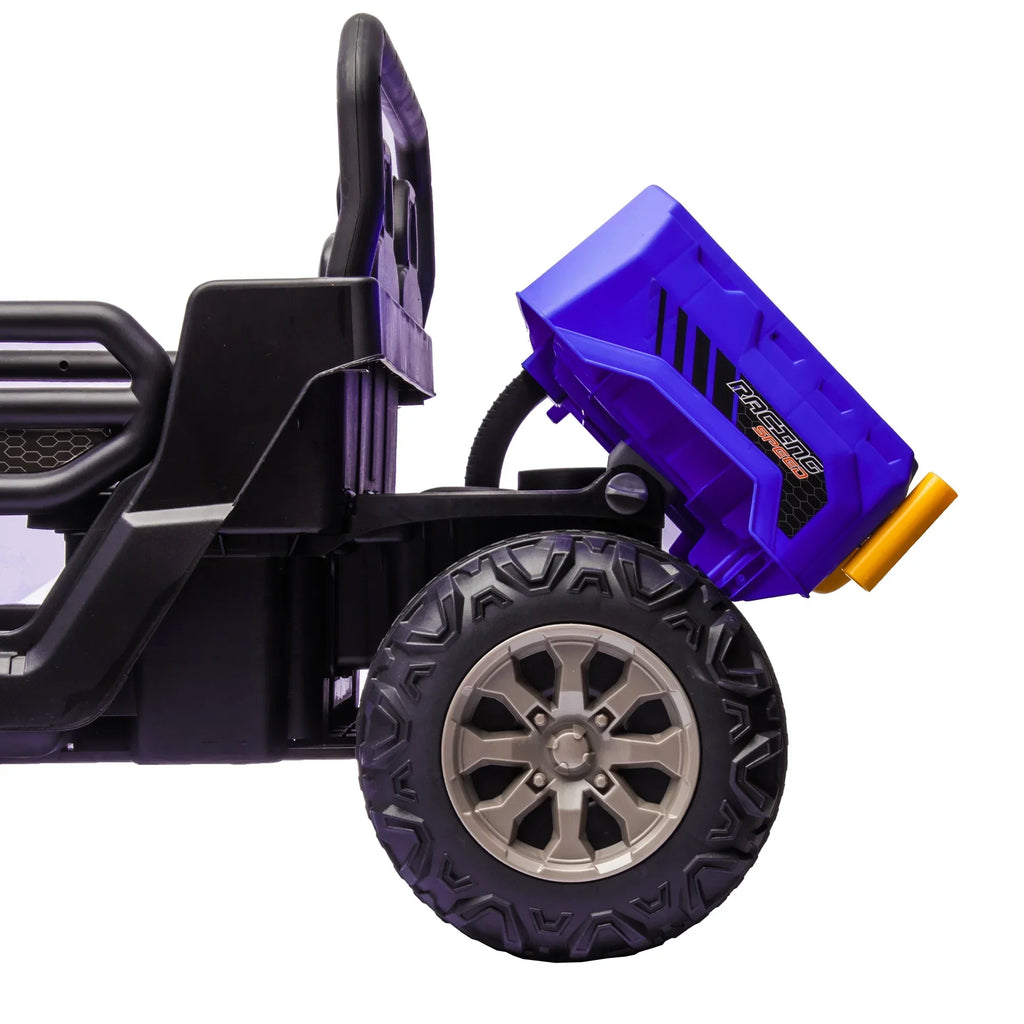 2026 NewXuanlur 24V 2 Seater Kids Ride on Car Truck, Ride on UTV W/ 2x200W Motor, 24 Volt Ride on Toys W/ Dump Bed/Shovel, Electric Car for Kids W/ Durable Tires, LED Light, Music, Remote Control, Black