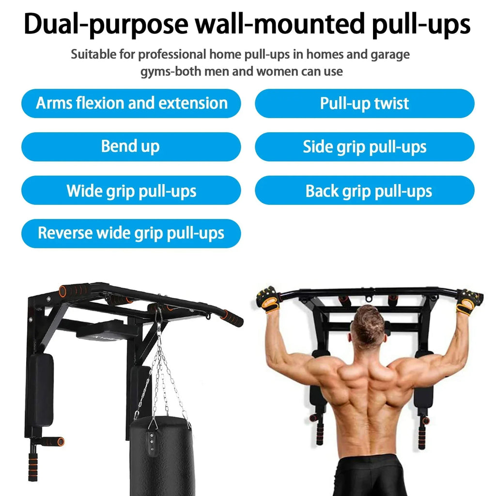 2026 NewDual-Use Wall-Mounted Pull-up Bar for Home Gym Strength Training Equipment Chin Up Steel Bar