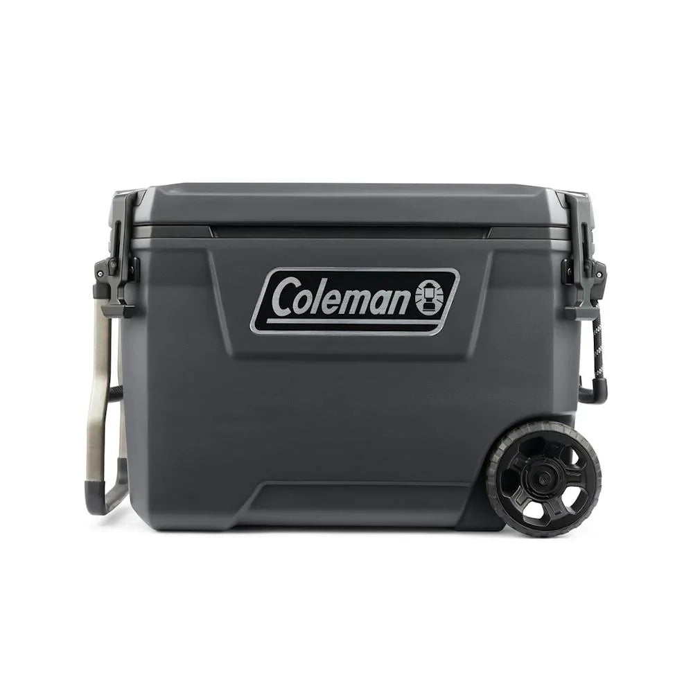 2026 NewColeman Convoy Series 65-Quart Hard Cooler with Wheels, up to 48 Cans, Brown Walnut Color