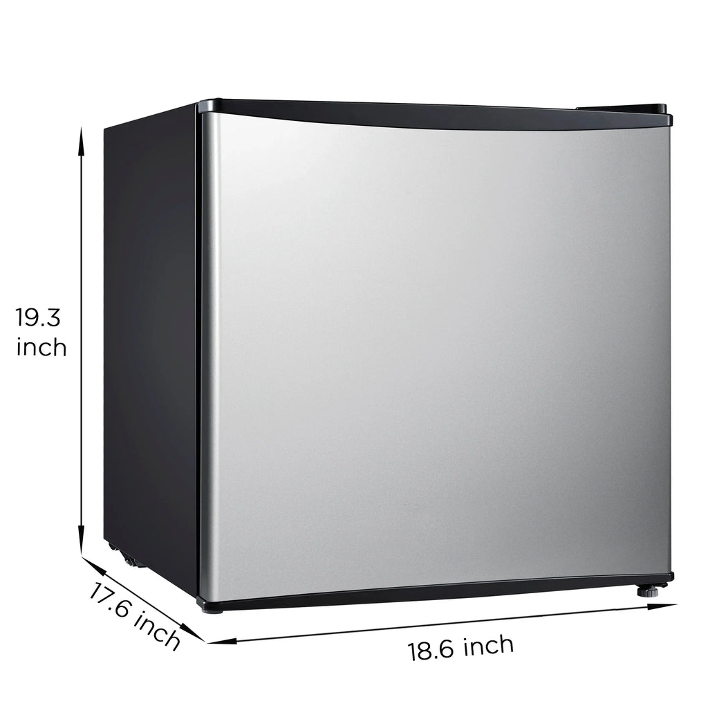 2026 NewMainstays 1.7 Cu. ft. Single Door Mini Refrigerator, Stainless Steel Look