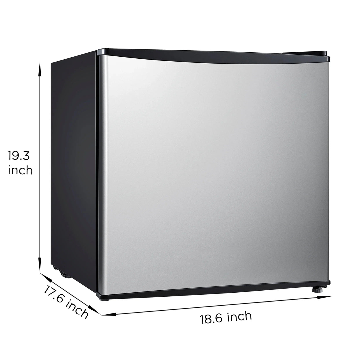 2026 NewMainstays 1.7 Cu. ft. Single Door Mini Refrigerator, Stainless Steel Look