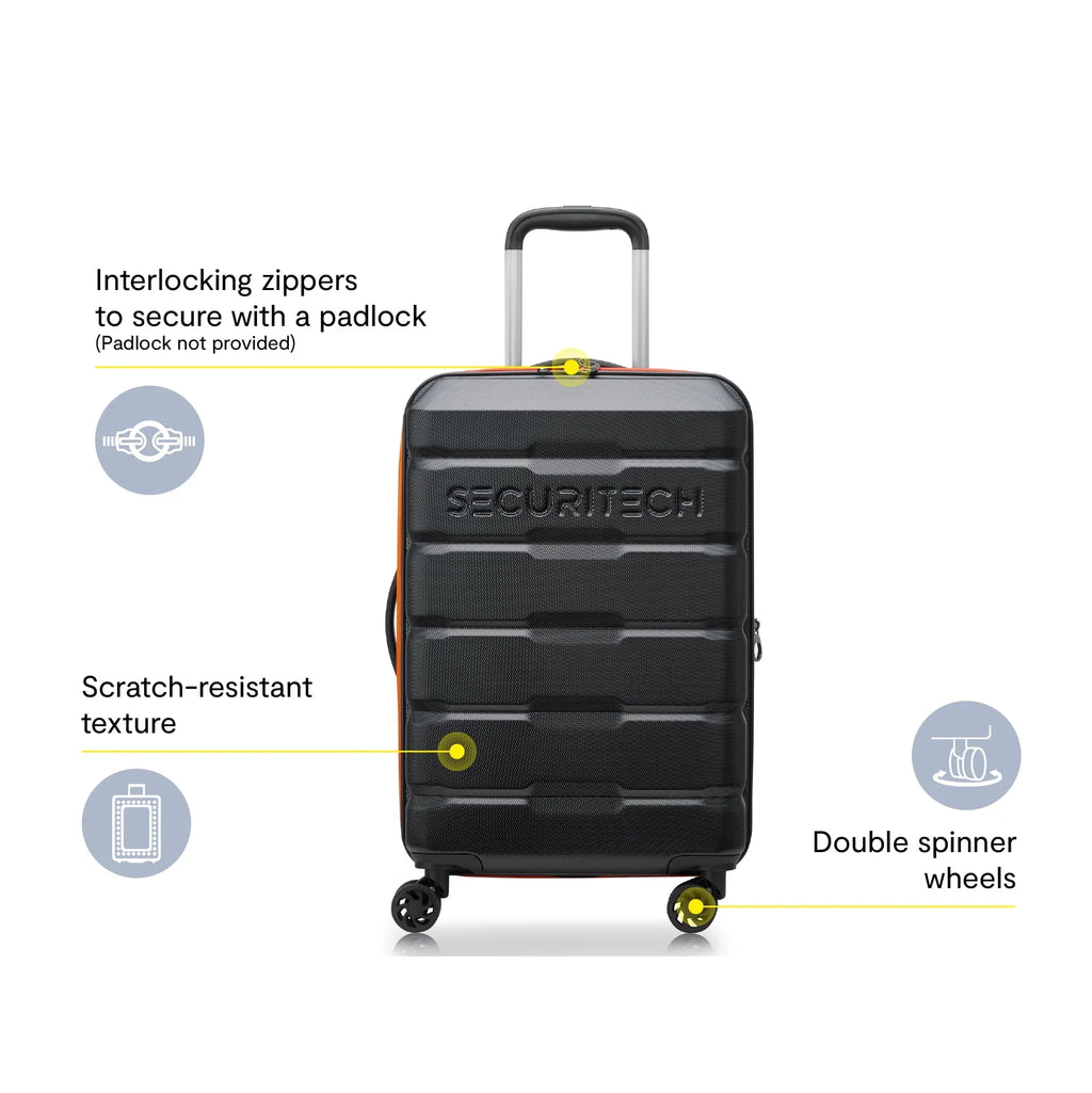 2026 NewSecuritech by Delsey, Citadel 31" Large Checked Hardside Spinner Luggage Green