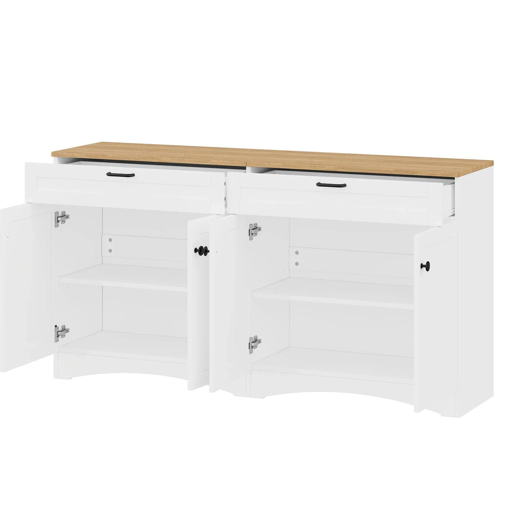 2026 New72"h Pantry Pair, 2, Adjustable Shelves,, Black Finish 2 Bookcase, Cabinet With Vintage Style