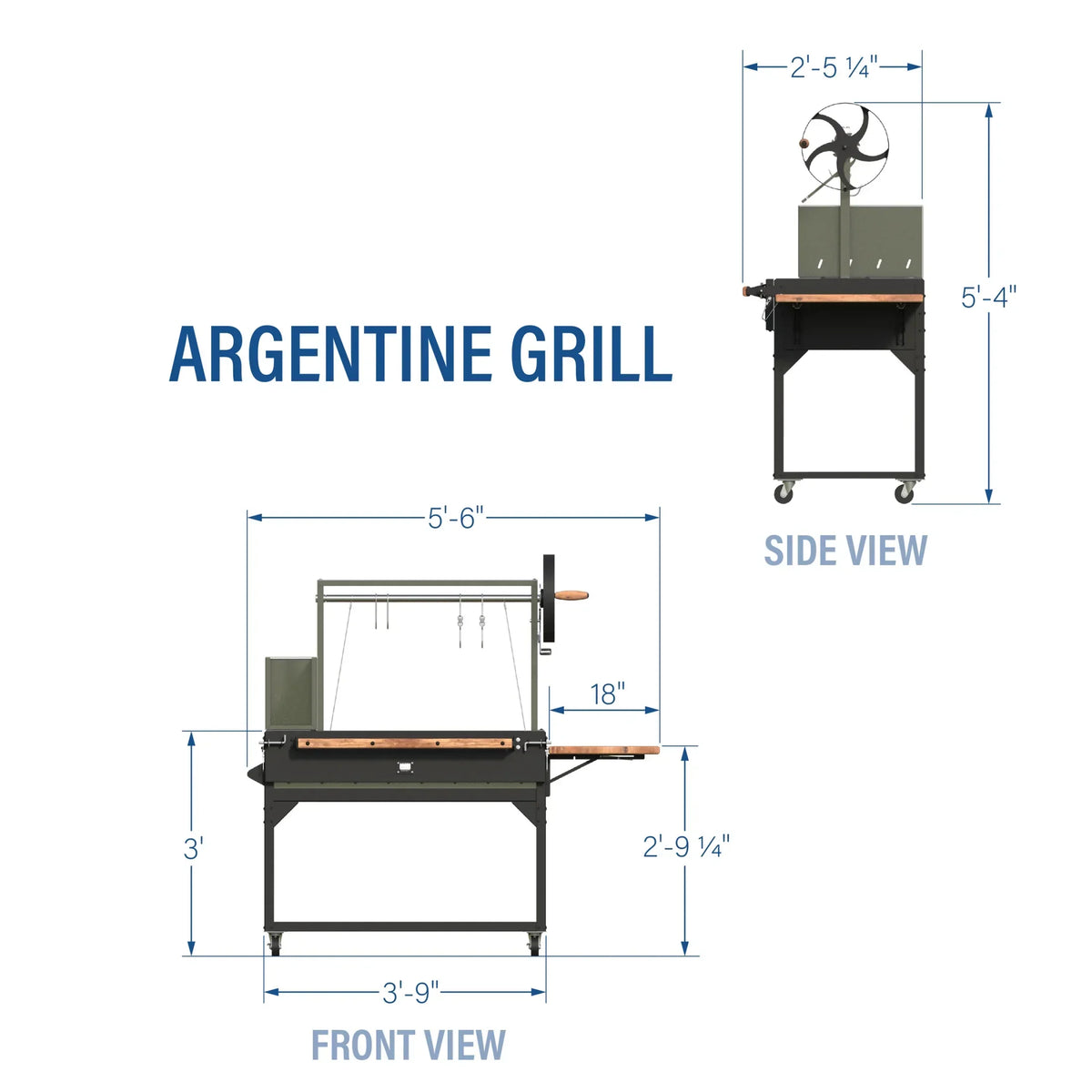 2026 NewBackyard Discovery Argentine Santa Maria Wood Fire & Charcoal Steel BBQ Grill, Brasero