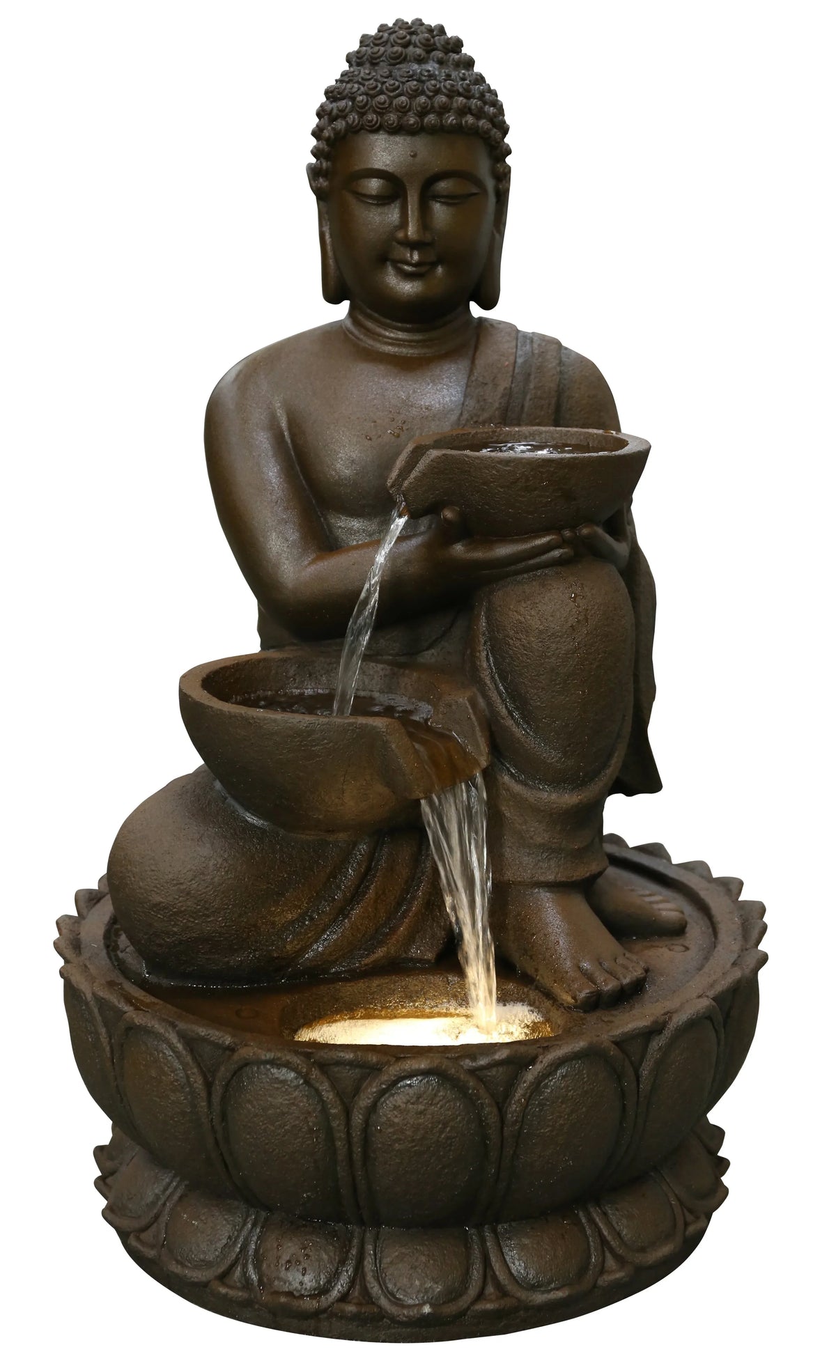 2026 NewLarge Buddha Fountain with Warm White LED