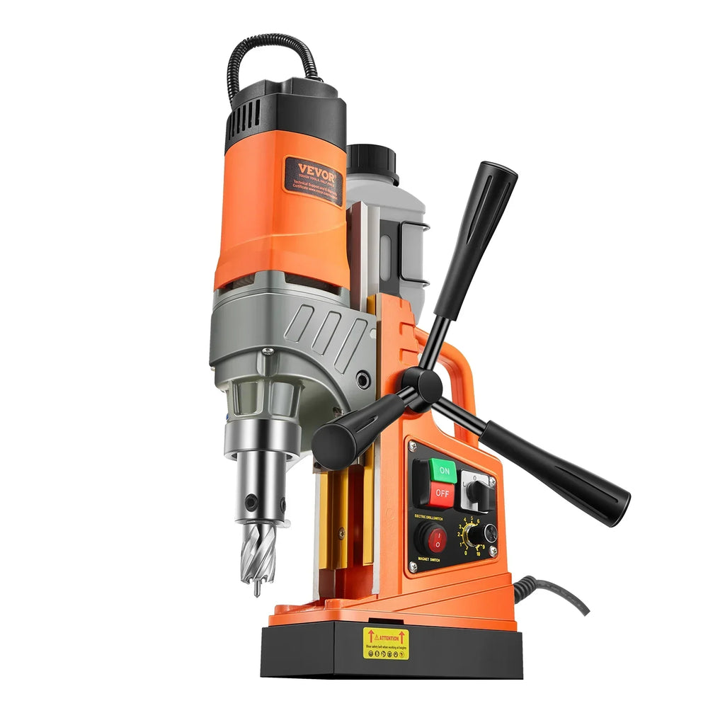 2026 NewVEVOR Magnetic Drill, 1450W Motor 2 in Boring Diameter, 2878 lbf Portable Electric Mag Drill Press, with 6 Coring Bits, Variable Speed, Drilling Machine for Metal Surface, Home Improvement Industry