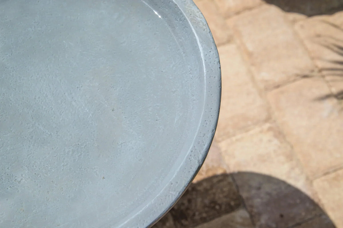 2026 NewPedestal Outdoor Bird Bath with Gray Finish