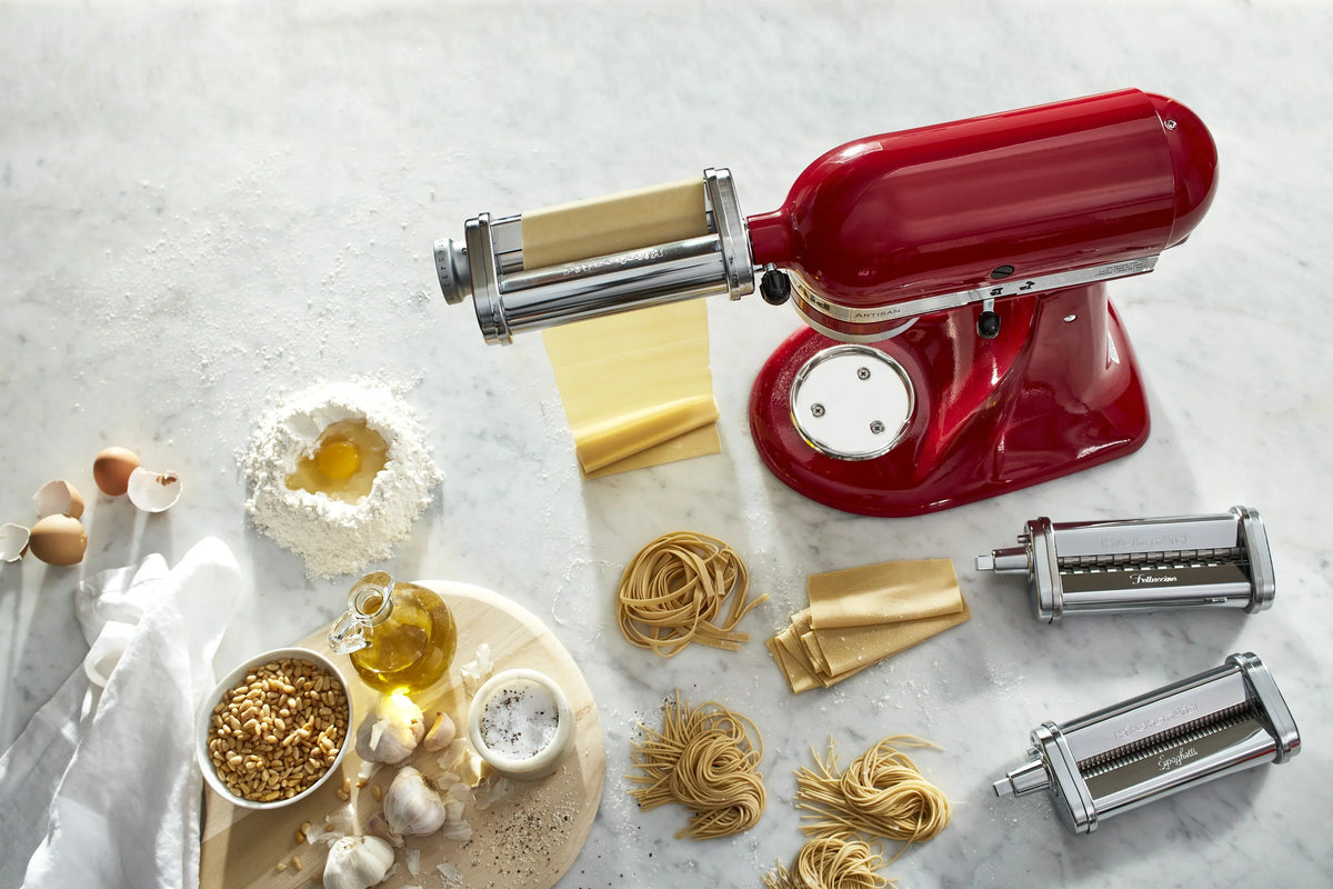 2026 NewKitchenAid 3-Piece Pasta Roller and Cutter Set, Metal, KSMPRA