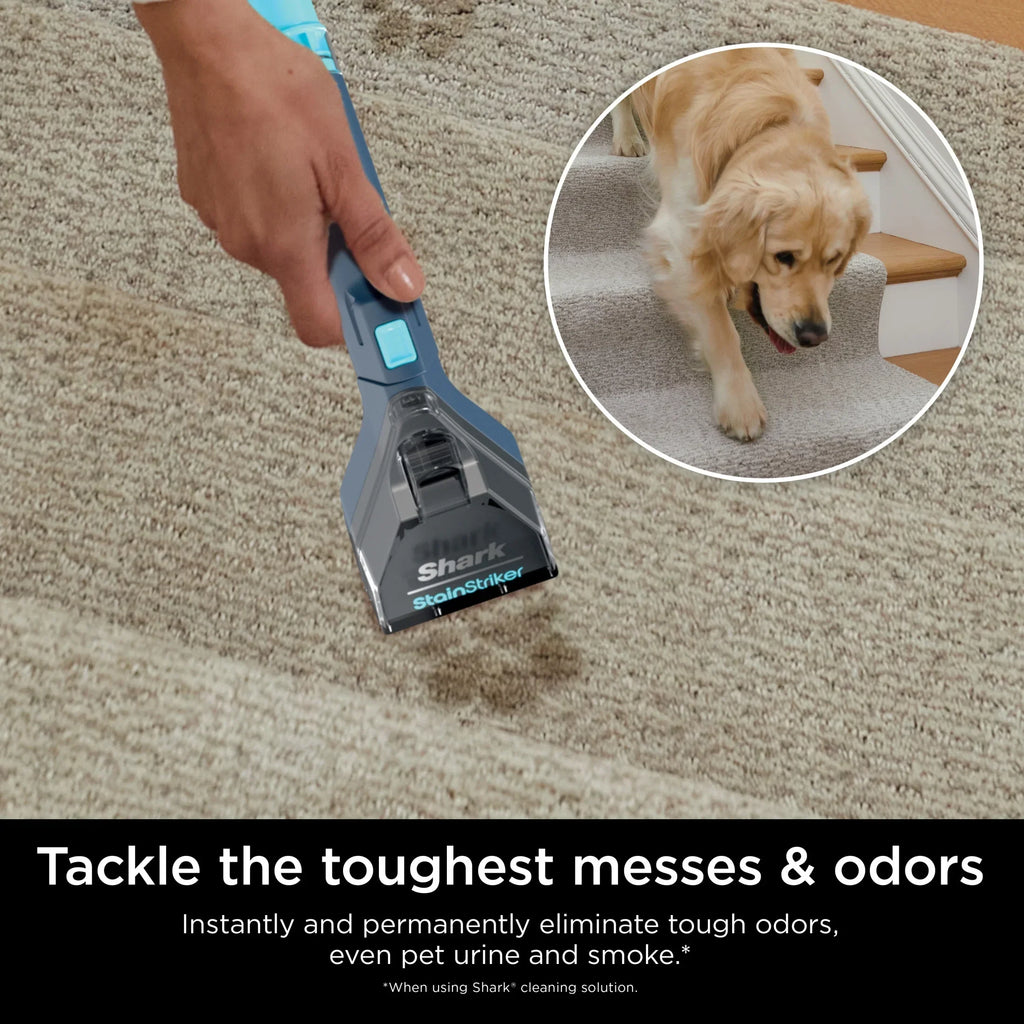 2026 NewShark StainStriker Carpet and Upholstery Cleaner, Portable with 2 Tools, 6oz Deep Clean Pro Formula and 12oz OXY Multiplier Formula, PX200 Navy/White