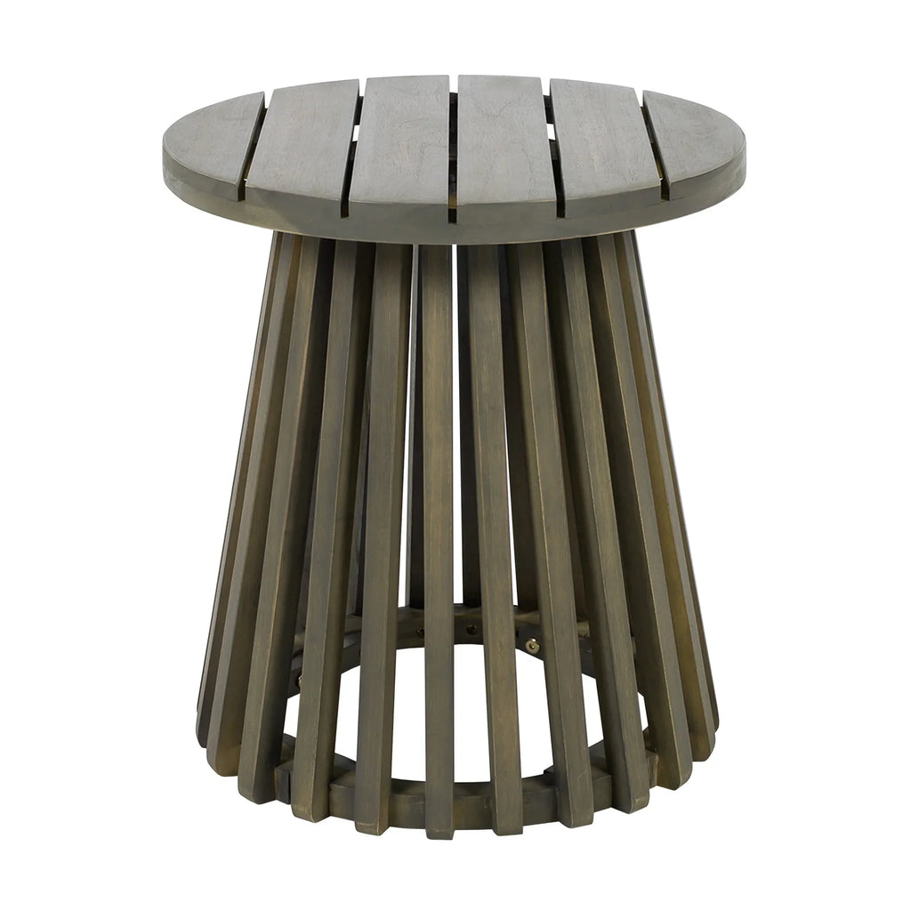 2026 NewChristopher Knight Home Outdoor Acacia Wood Patio Side Table, Round Coffee Table for Backyard, Lawn, or Balcony, Light Teak