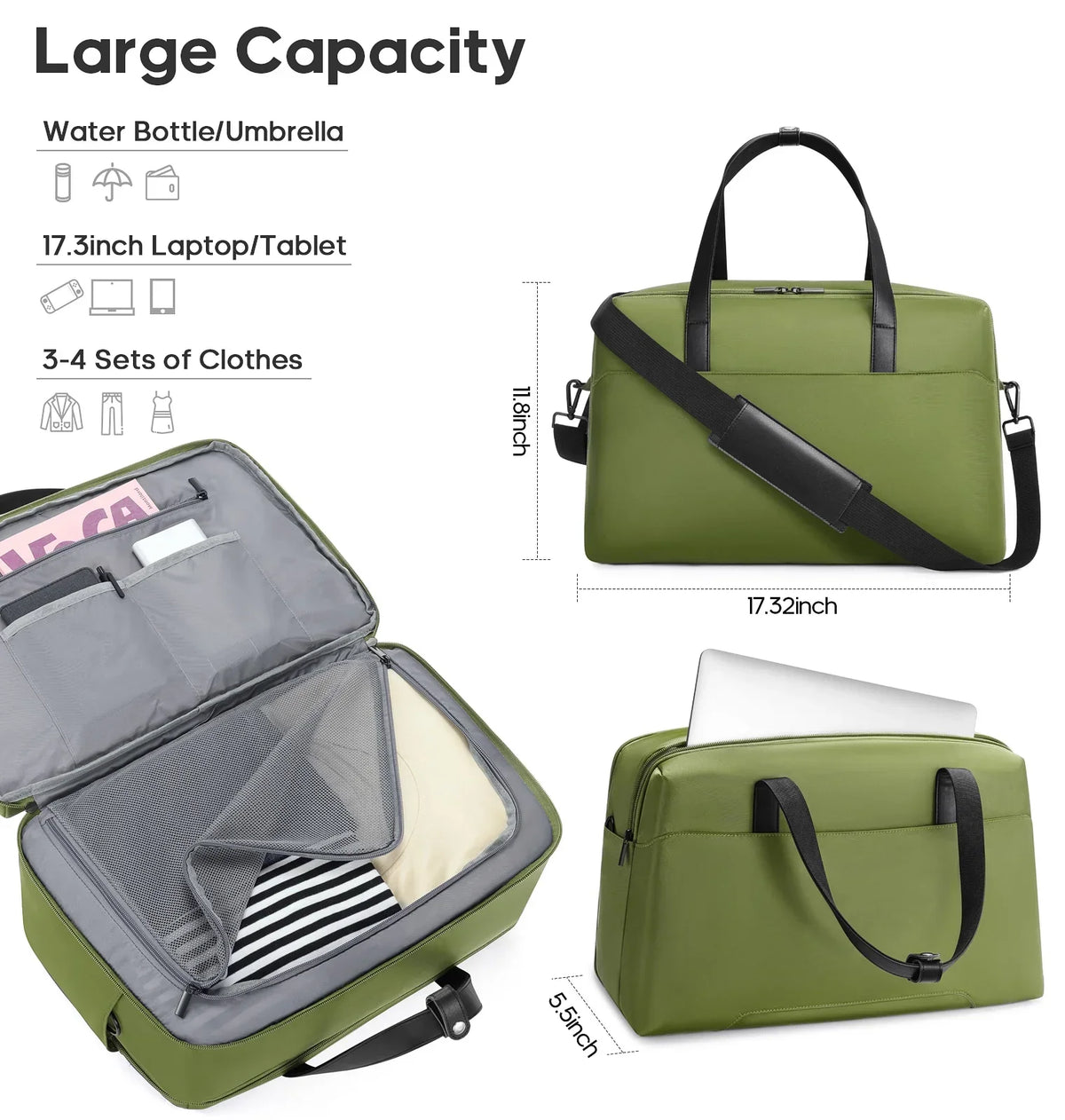2026 NewMIUSSE Luggage Sets 3 Piece, 20 Inch Carry On Luggage with Wheels, 100% PC Hardshell Suitcase with TSA Lock, Carry On Suitcases Airline Approved With Travel Backpack for Men Women