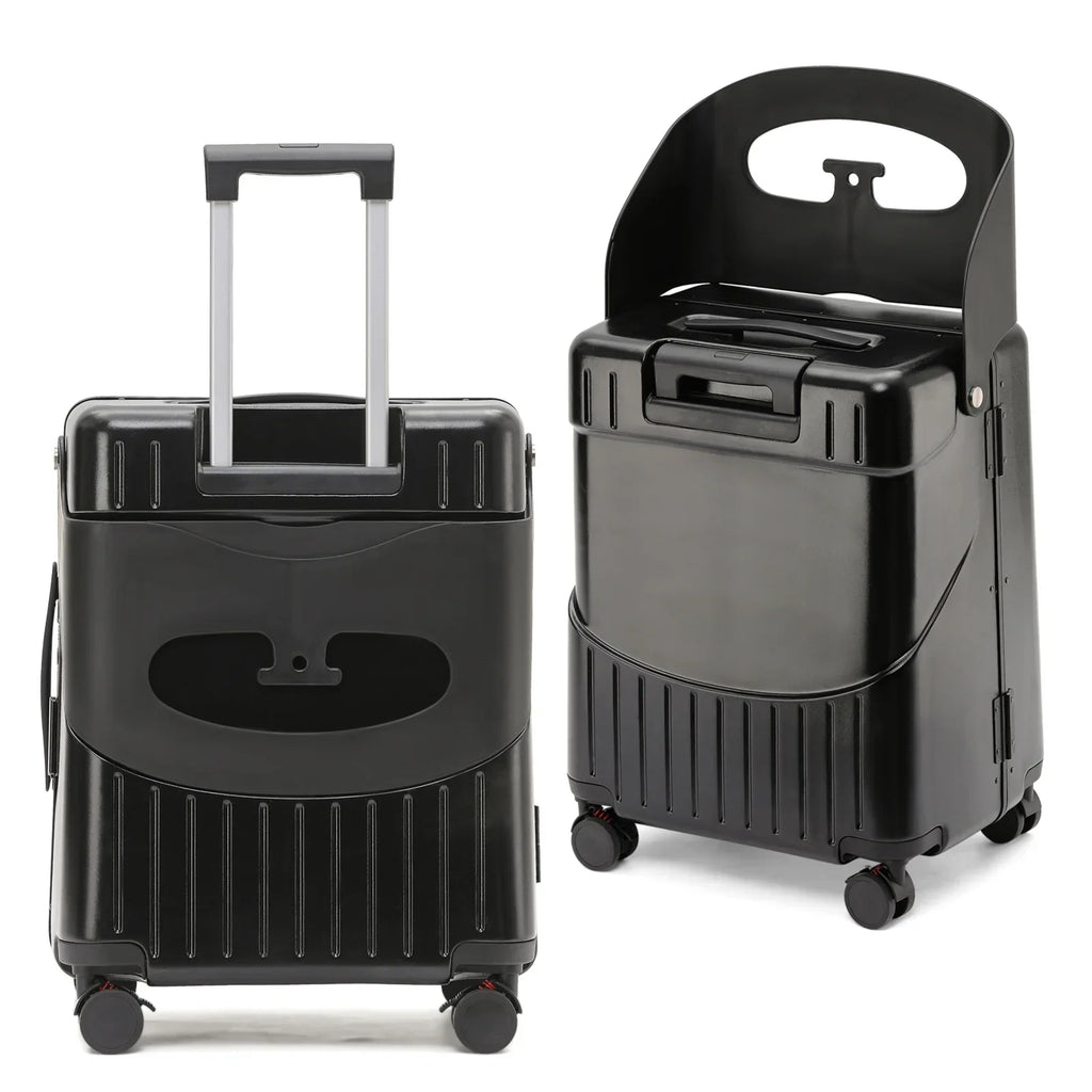 2026 New22 Inch TSA Lock Luggage with for Kids& Adult,Check in Lockable Spinner Wheels Free Luggage Cover and Safety Seatbelt Travel Suitcase
