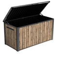 2026 NewKeter Signature 170 Gallon Durable Resin Outdoor Deck Box Storage Organization, Pine