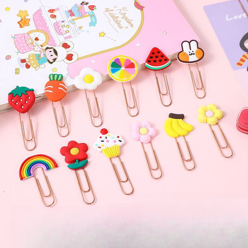 10pcs Cute Design Paperclip Bookmarks