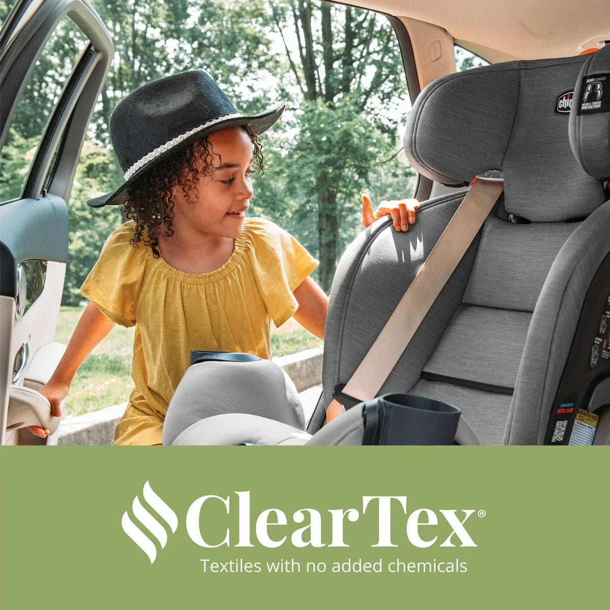 2026 NewChicco OneFit ClearTex All-in-One Car Seat - Slate (Grey). New