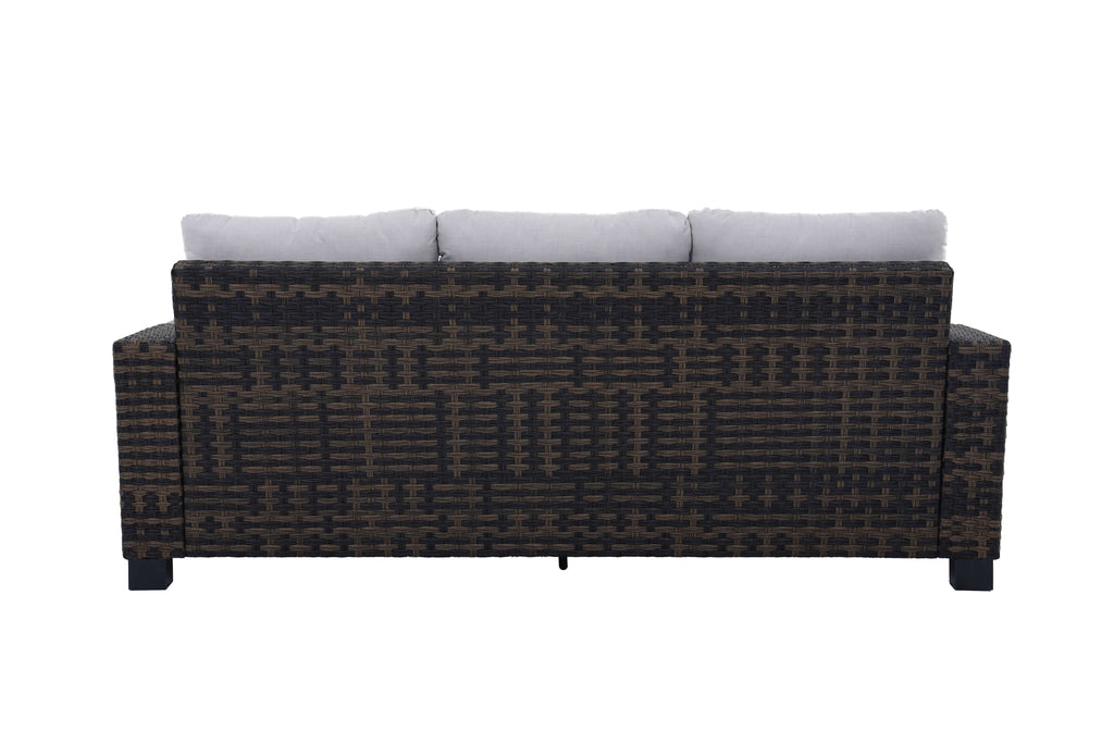 2026 NewBetter Homes & Gardens Rockport Outdoor Wicker Sofa, Brown