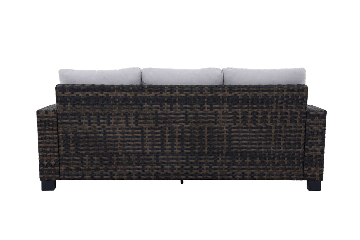 2026 NewBetter Homes & Gardens Rockport Outdoor Wicker Sofa, Brown