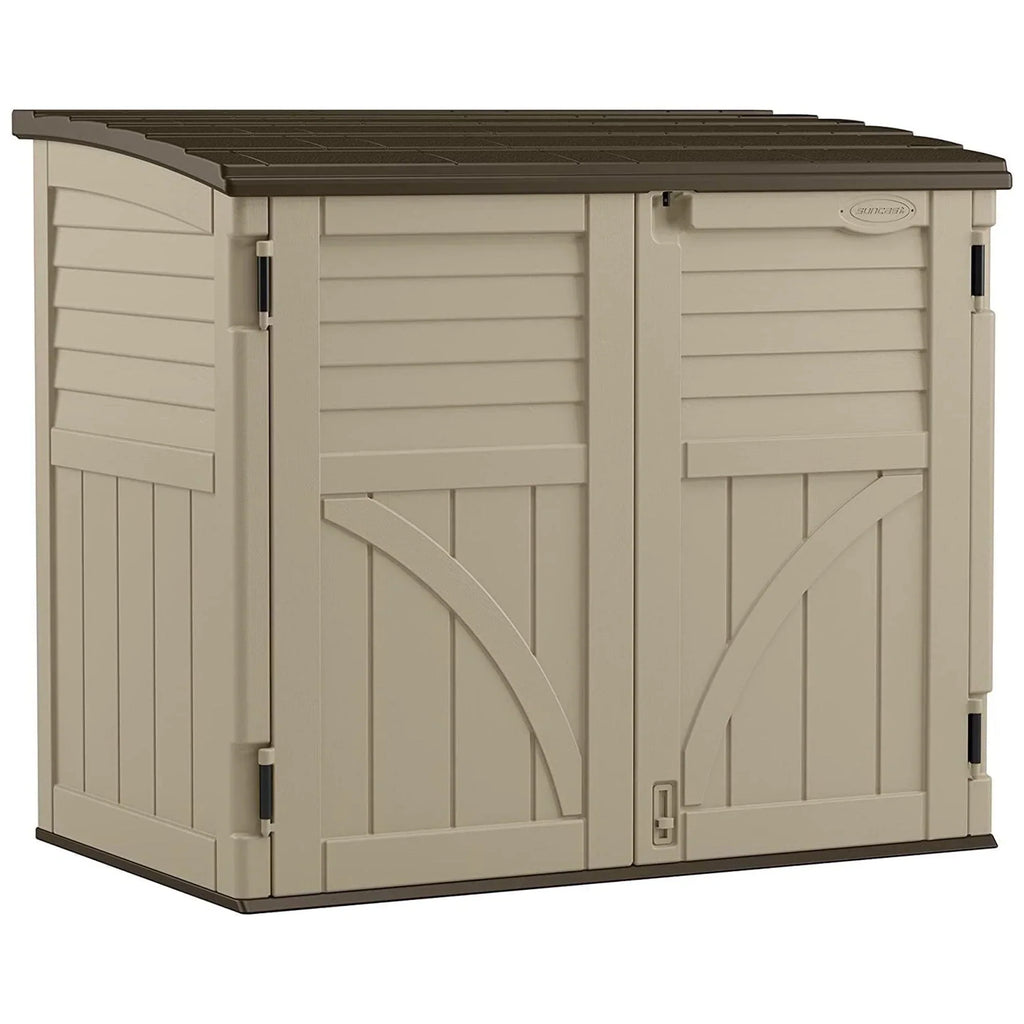 2026 NewSuncast 34 Cubic ft Horizontal Compact Outdoor Storage Shed, Sand