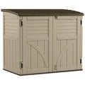 2026 NewSuncast 34 Cubic ft Horizontal Compact Outdoor Storage Shed, Sand
