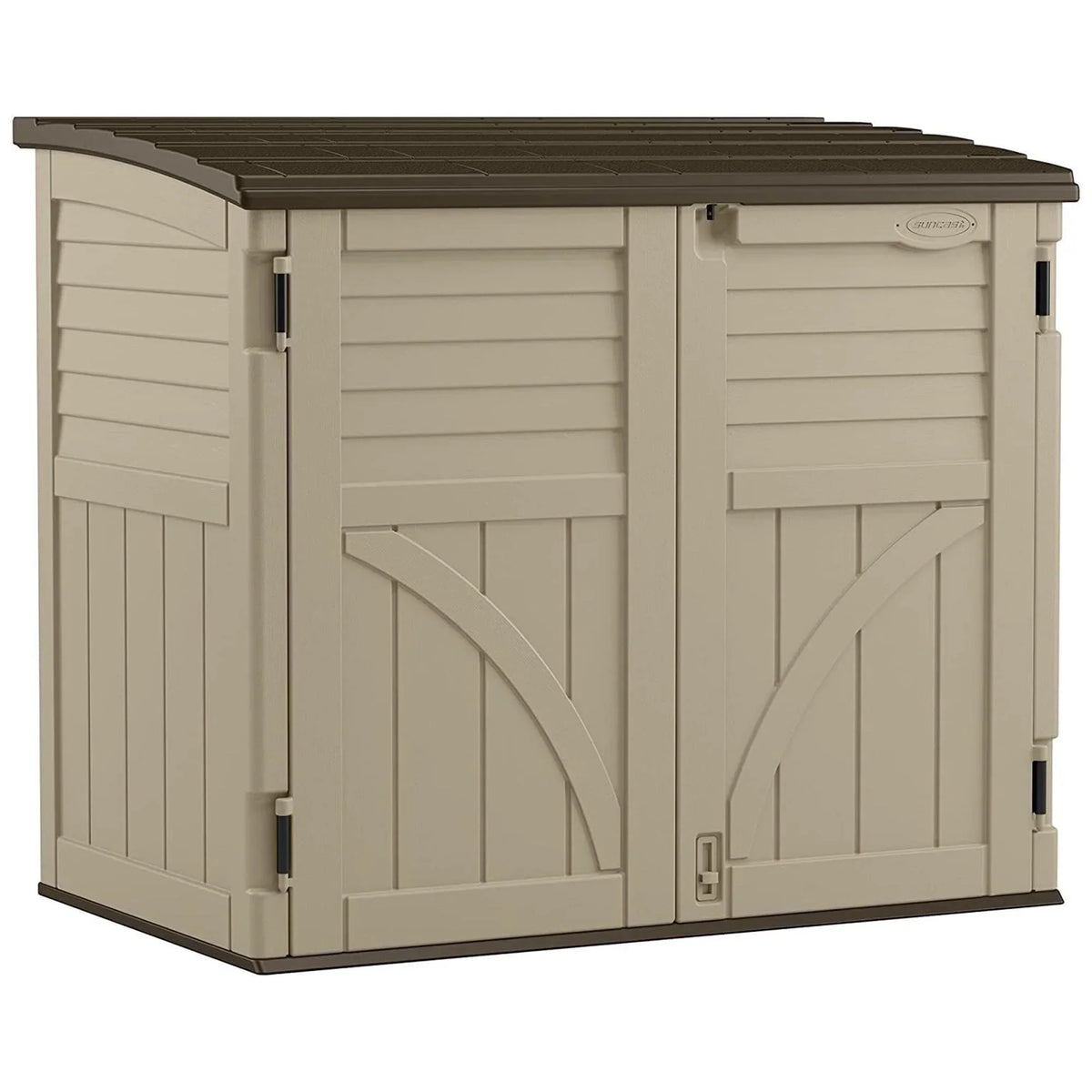 2026 NewSuncast 34 Cubic ft Horizontal Compact Outdoor Storage Shed, Sand