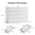 2026 NewLinsy Home Modern Wood Dressers for Bedroom, Wide Chest of 9 Drawers, White