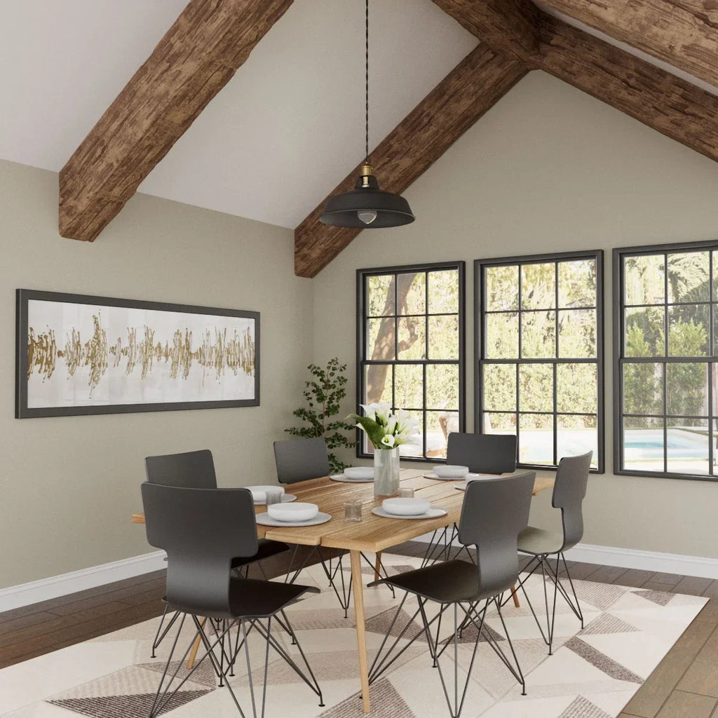 2026 NewEkena Millwork 3 1/2"W x 3 1/2"H x 120"L 3-Sided (U-Beam) Salvaged Timber HeritageTimber Faux Wood Ceiling Beam, Kona Brown