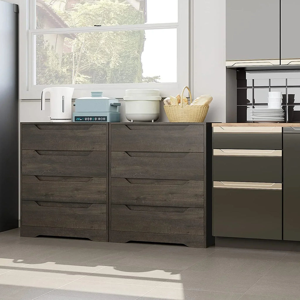 2026 NewHomfa 4 Large Drawers Dresser, Modern Wood Chest of Drawers for Bedroom Hallway Living Room, White