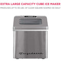 2026 NewFrigidaire 40lbs. Countertop Clear Square Ice Maker - Stainless Steel
