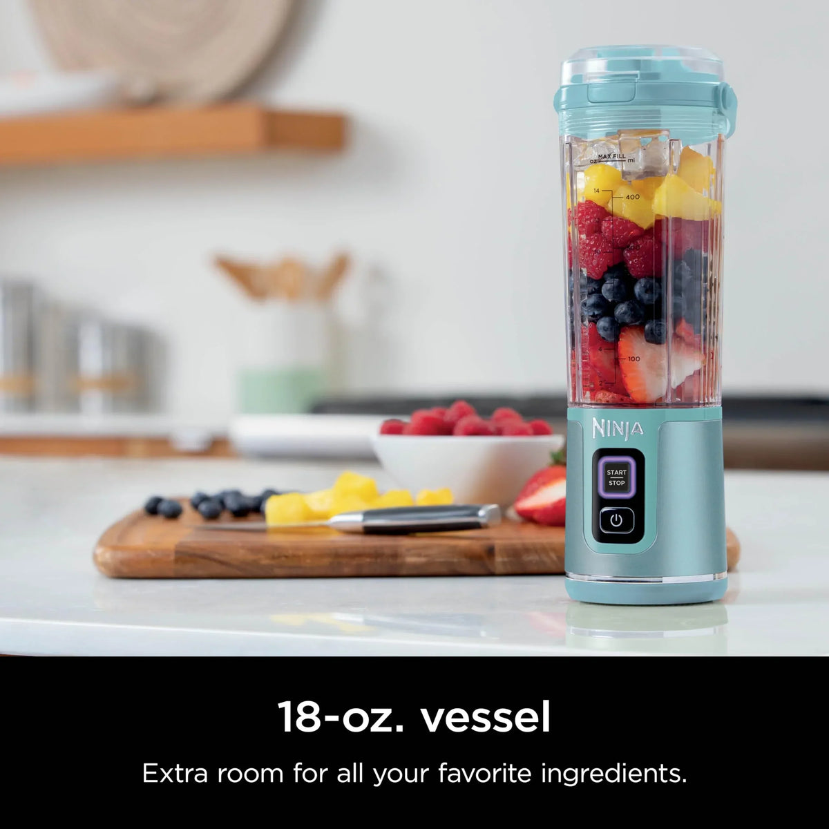2026 NewNinja Blast Portable Blender, Cordless, 18oz. Vessel, Personal Blender for Shakes & Smoothies, BPA Free, Leakproof Lid & Sip Spout, USB-C Rechargeable, Dishwasher Safe Parts, Metallic Purple,