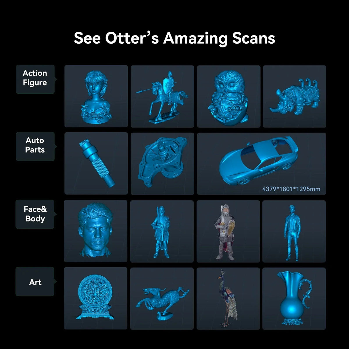 2026 NewCreality CR-Scan Otter 3D Scanner Kit High Accuracy 0.02mm with 8 LED Infrared Lights 24 Bit Full-Color Scan, Noiseless, Sensitive Operation for Windows/macOS