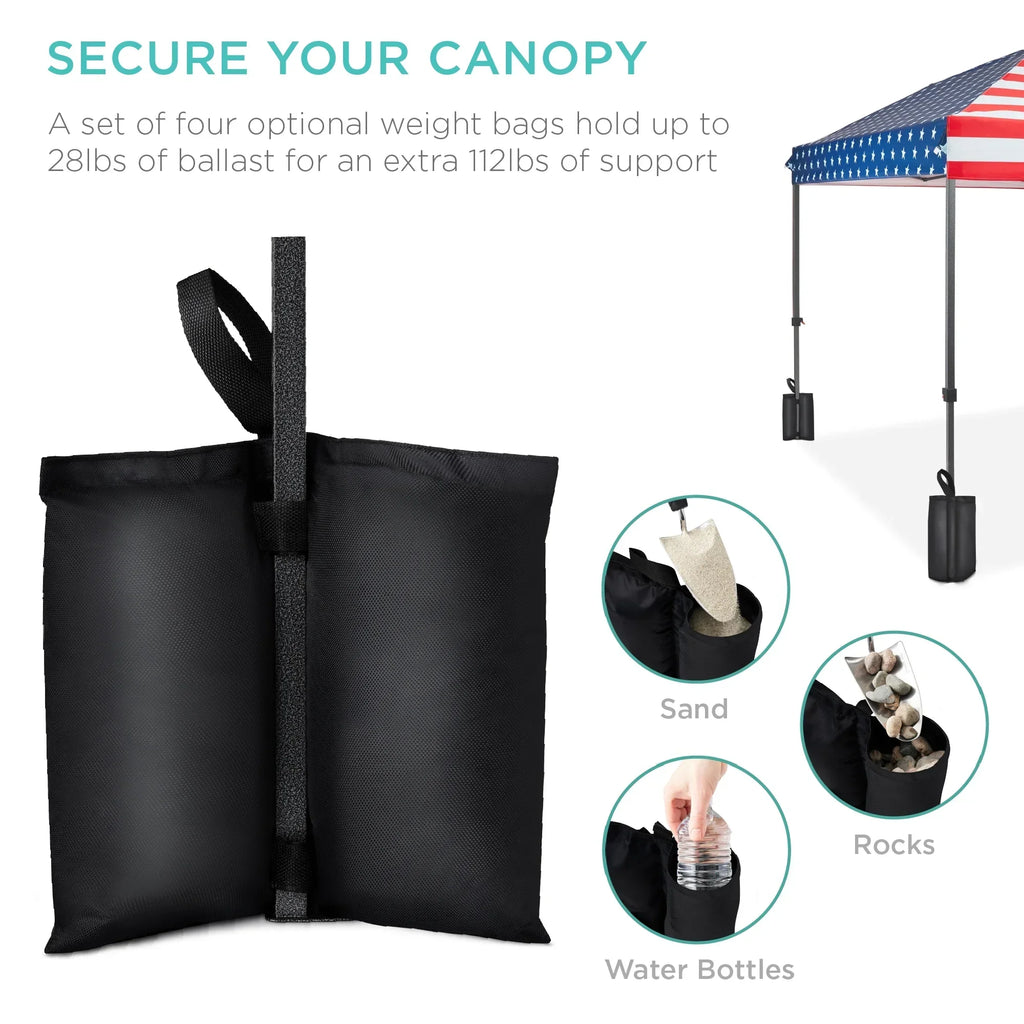 2026 NewBest Choice Products 12x12ft Easy Setup Pop Up Canopy w/ 1-Button Setup, Wheeled Case, 4 Weight Bags - Navy Blue