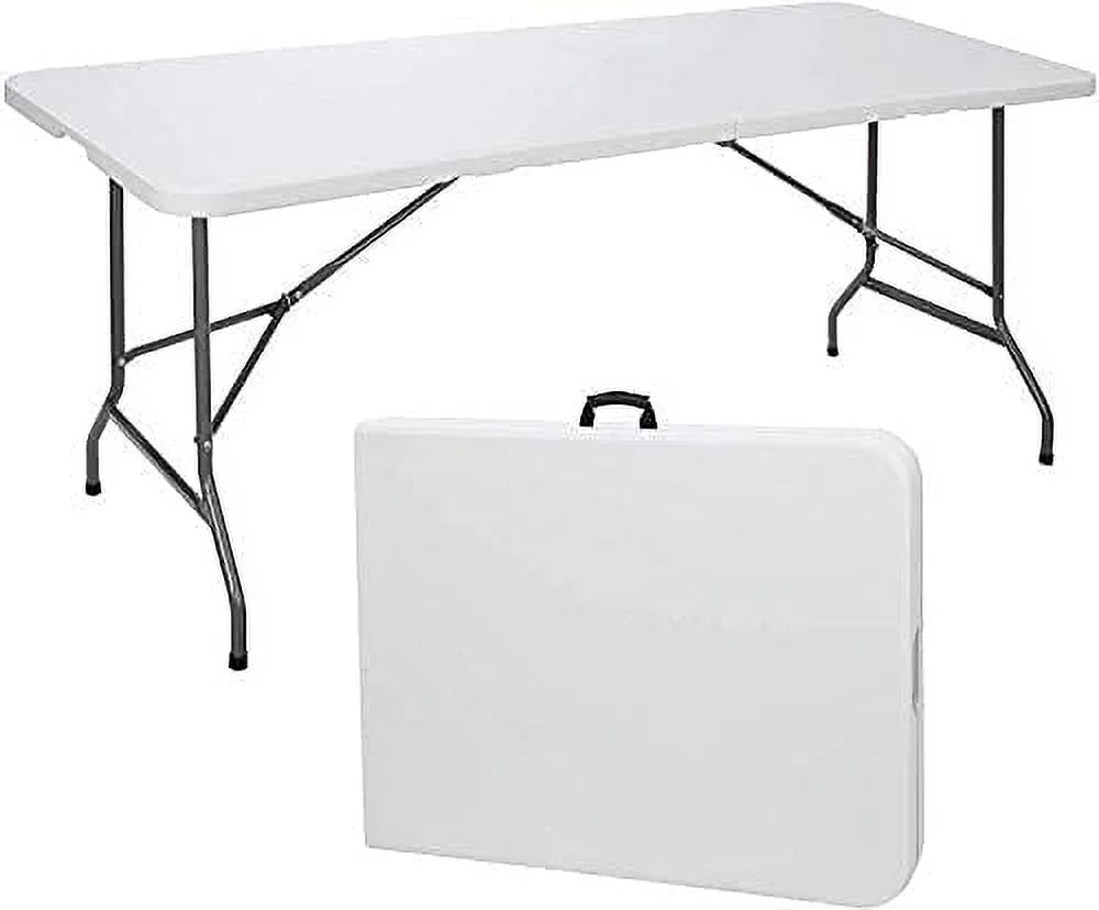 2026 NewAmazing for less 8ft Folding Table White Plastic Portable Long Foldable Tables Indoor Outdoor Party Picnic Camping Fold Table 8 Foot (4ft, 6ft, 8ft)