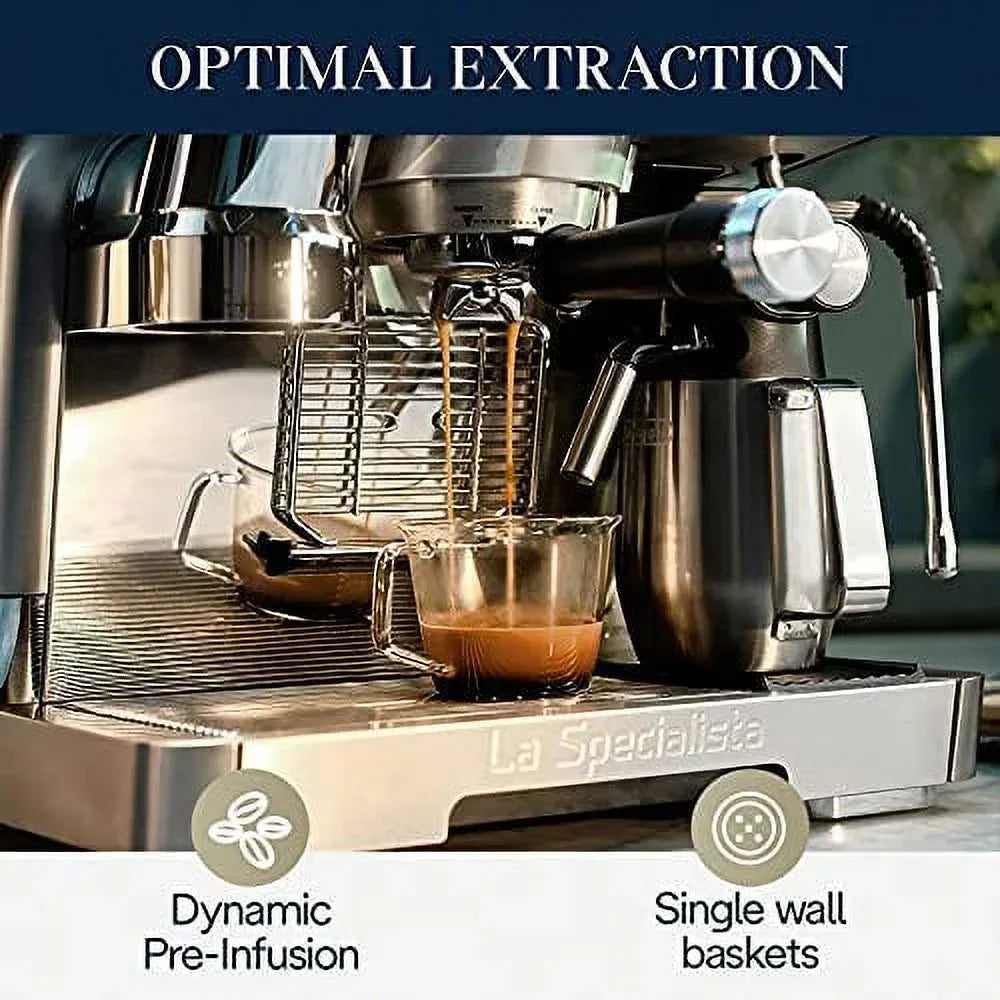 2026 NewDe'Longhi EC9665M La Specialista Maestro Espresso Machine, Stainless Steel, Silver,Black