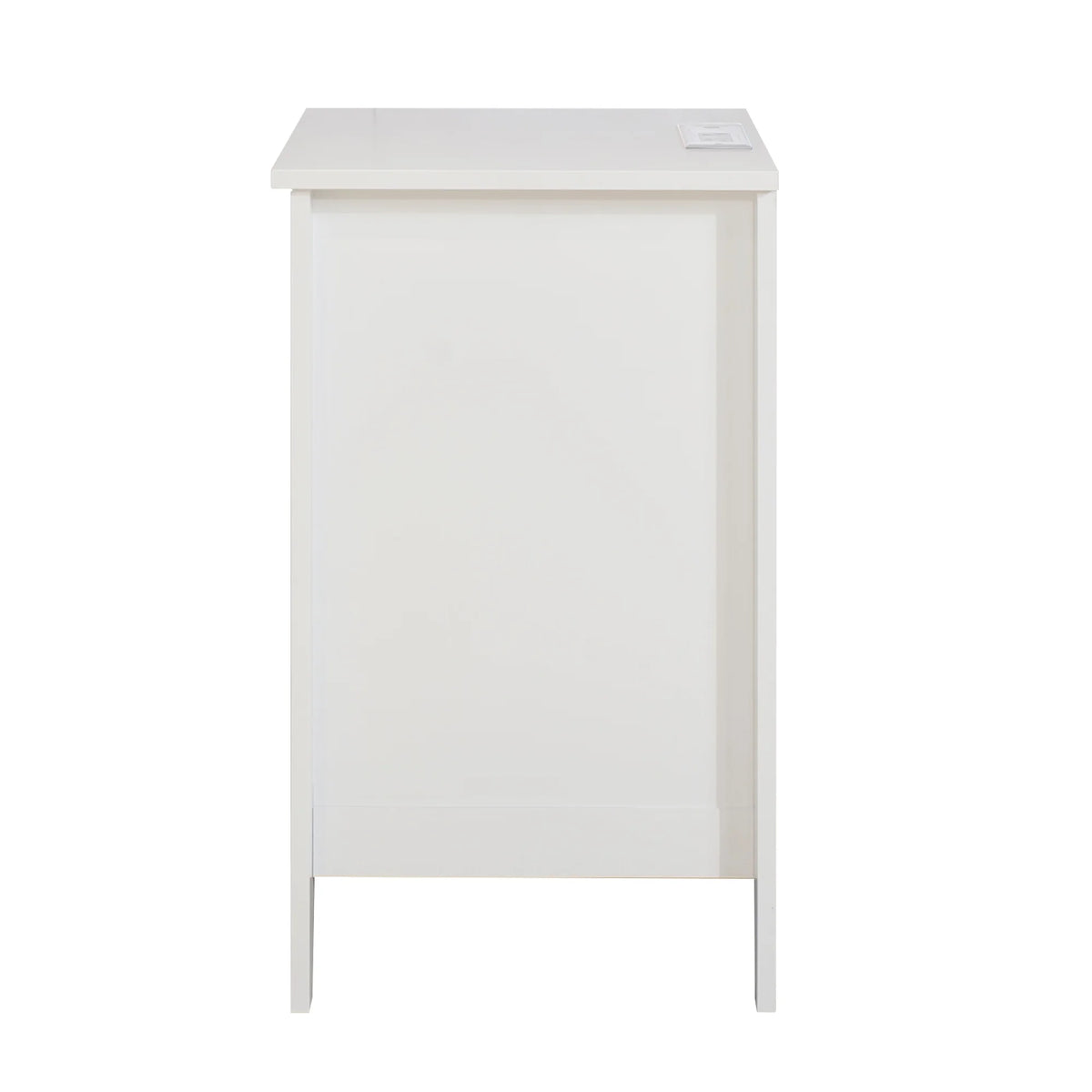 2026 NewGlavbiku Modern White 3 Drawer Nightstand Set of 2 with USB Ports & Power Outlets for Bedrooms,Adult