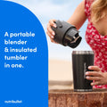 2026 Newnutribullet Flip Insulated Portable Blender NBPB10350AK - Matte Black, 18oz