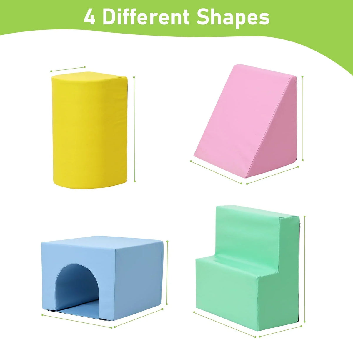 2026 NewSoft Climbing Indoor Set, Foam Climbing Blocks for Toddlers, Climbing, and Sliding Activity Play Set,4PCS
