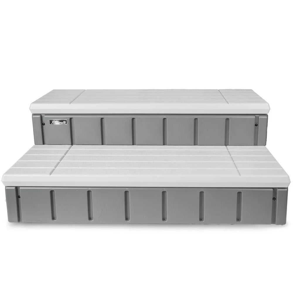2026 NewXtremepowerUS Hot Tub Steps With Storage, Spa Step, 36" Length, Camper/Deck Steps, Anti-Slip Brown
