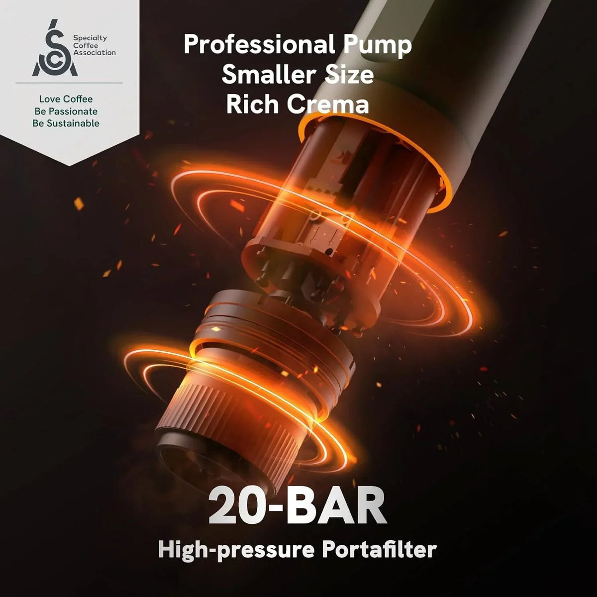 2026 NewOutIn Nano Portable Electric Espresso Machine, Travel Coffee Maker for Camping, Car Coffee Maker Self-Heating with USB-C, With Ground Coffee & NS Capsule for RV, Hiking, Office
