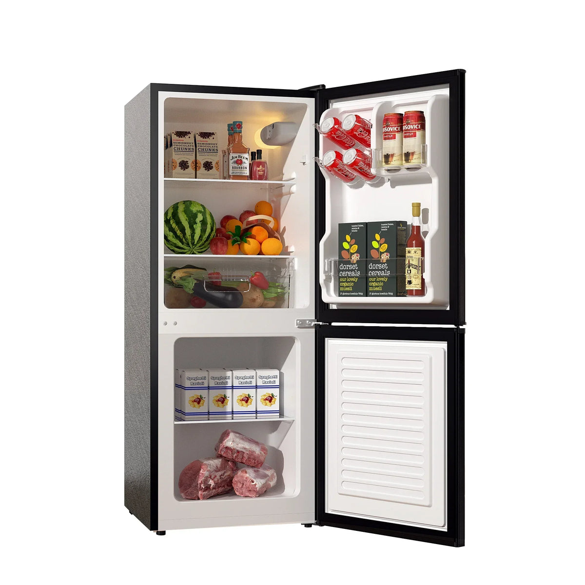 2026 NewBANGSON 4.0 Cu.ft Small Refrigerator with Freezer,2 Door, Small Fridge with Freezer with Bottom Freezer,Silver