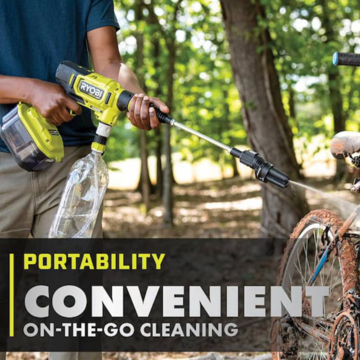 2026 NewRyobi ONE+ HP 600 PSI at 0.7 GPM 18V Cordless Electric Cold water Power Cleaner, 20 ft. Siphon Hose