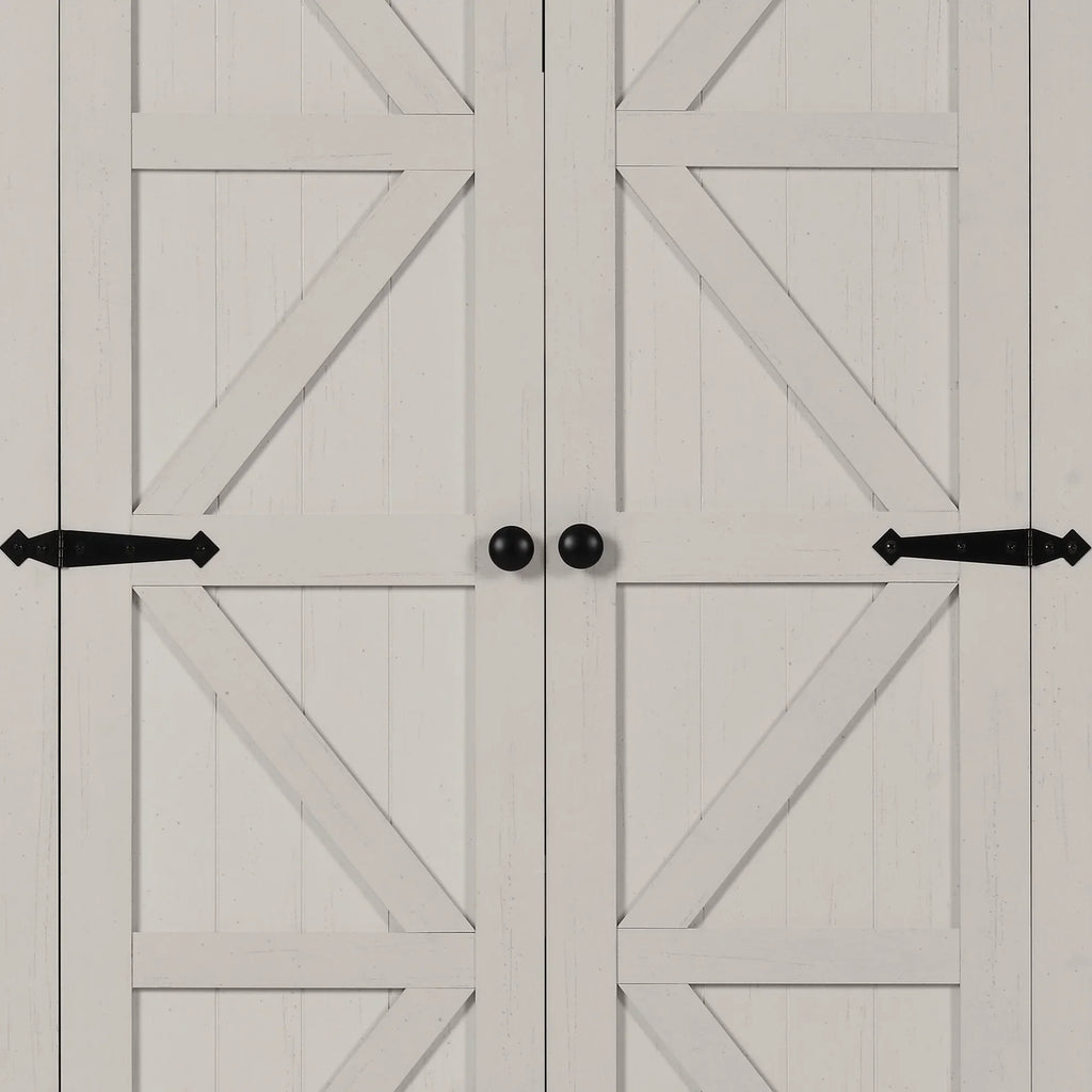 2026 NewDextrus 64.56" Tall Kitchen Pantry Cabinet with 2-Drawer and Adjustable Shelves, White Oak