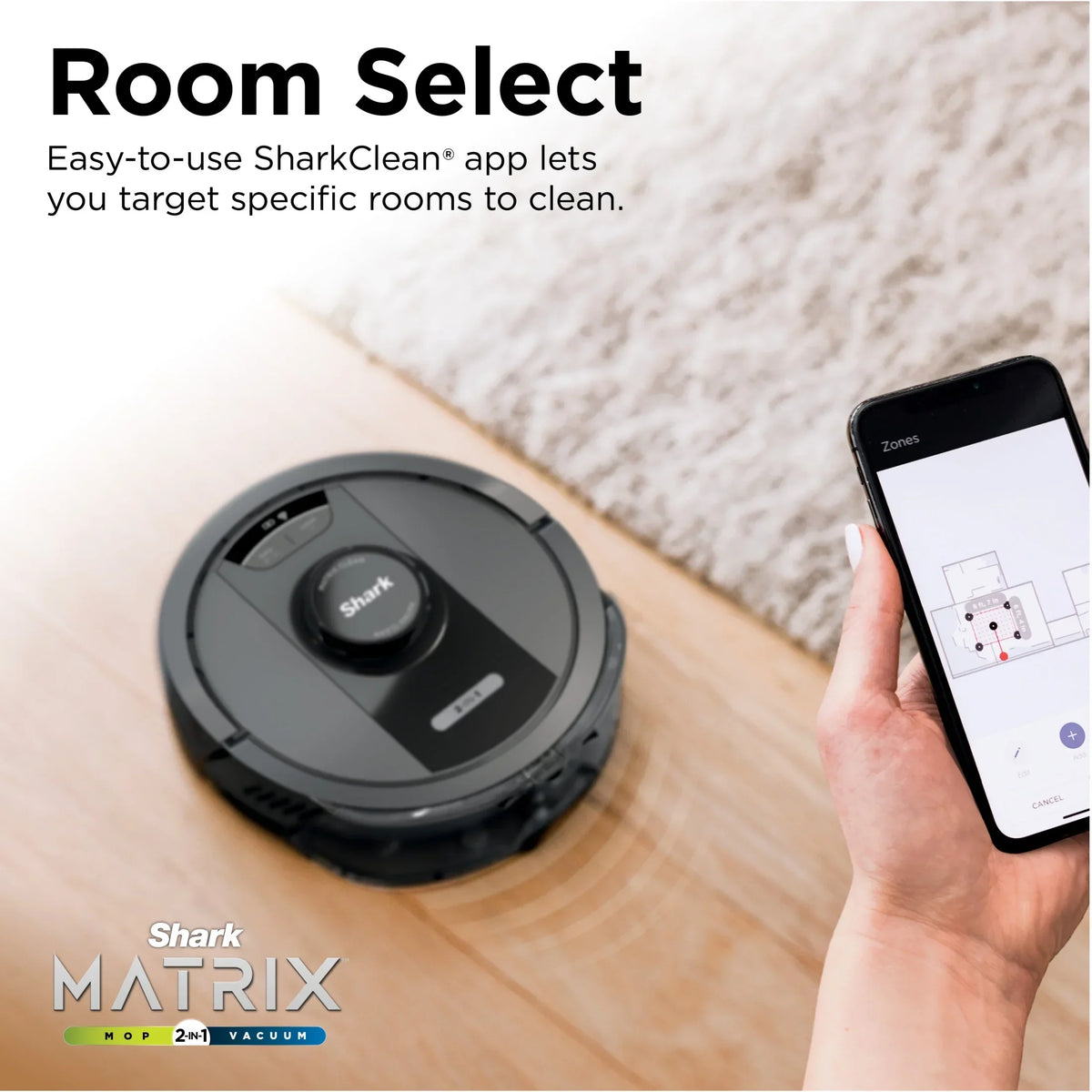 2026 NewShark Matrix Robot Vacuum & Mop, Auto Empty, Carpets and Hard Floors, 30-Day Capacity Base, Precision Home Mapping, Pet-Friendly, Wi-Fi, RV2400WS