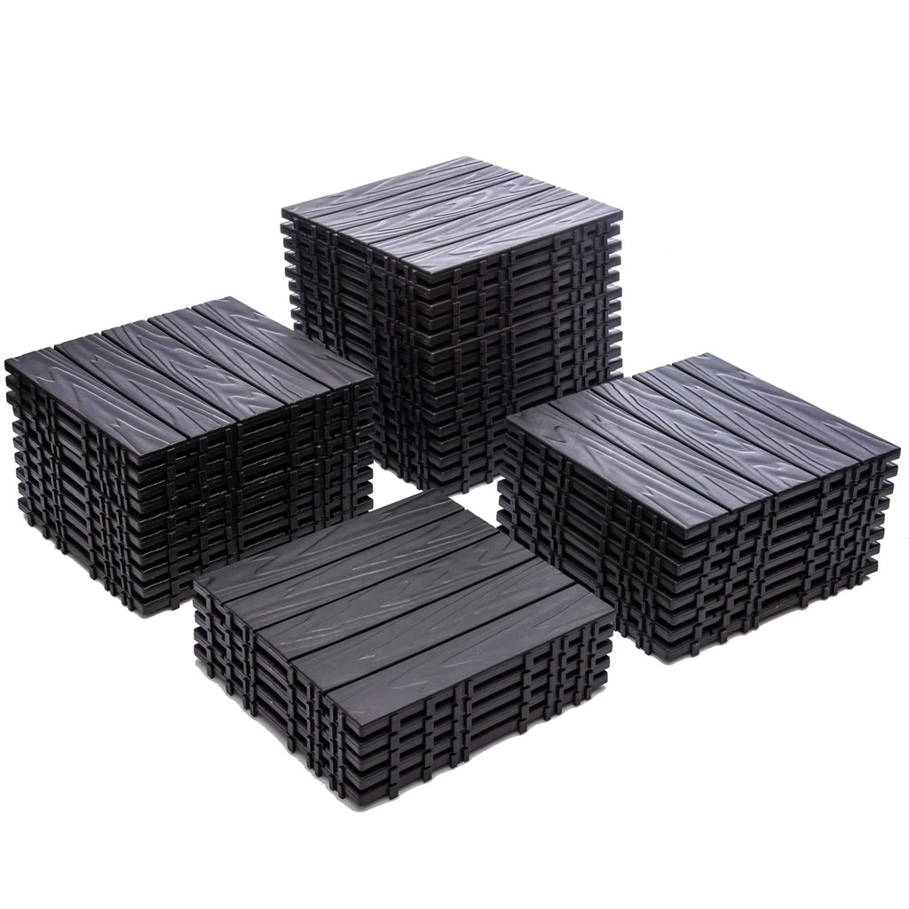 2026 New76-Pack Plastic Interlocking Deck Tiles - 68.80 Sq.Ft Outdoor Plastic Flooring Super Durable & Waterproof All-Weather Indoor/Outdoor
