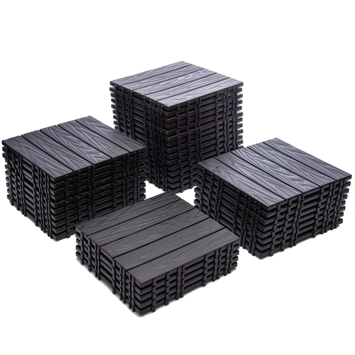 2026 New76-Pack Plastic Interlocking Deck Tiles - 68.80 Sq.Ft Outdoor Plastic Flooring Super Durable & Waterproof All-Weather Indoor/Outdoor