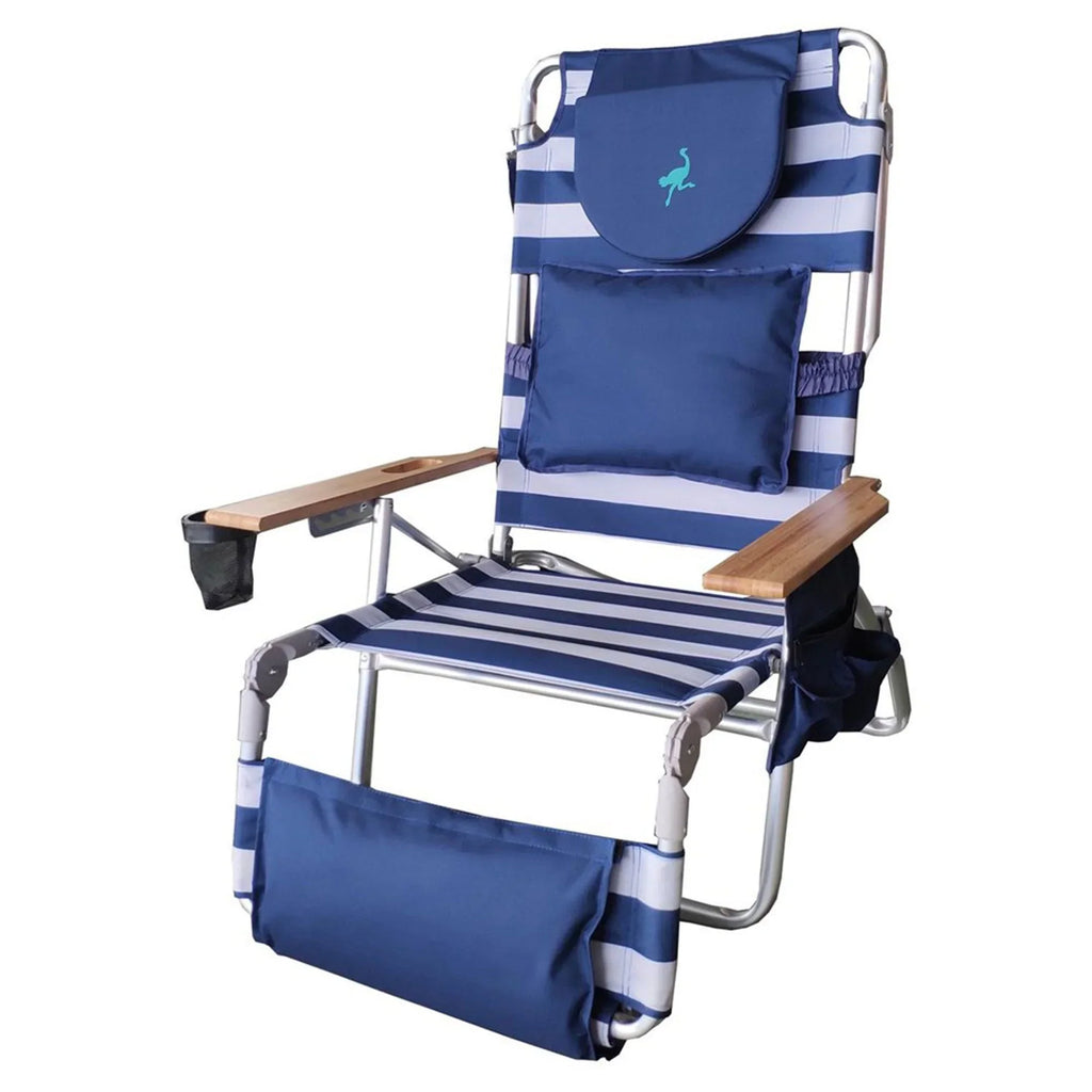 2026 NewOstrich Deluxe 3N1 Lightweight Outdoor Beach Lounge Chair w/Footrest, Pink